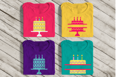 Birthday Cake and Split | SVG | PNG | DXF | EPS