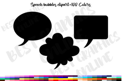 300 Speech Text Bubbles Clipart Set