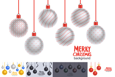 Christmas balls background