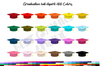 100 Graduation Party Cap Clipart Icon