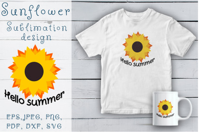 Sunflower SVG clipart. Sunflower lettering.