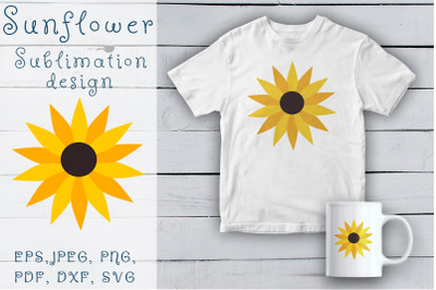 Sunflower SVG. Sublimation design sunflower PNG, SVG files.
