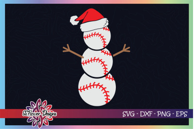 Christmas Snowman Baseball Santa Hat