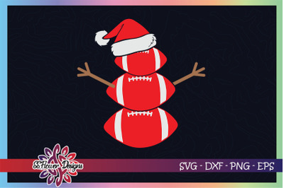 Christmas Snowman Football Santa Hat