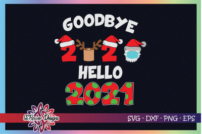 Happy New Year 2021 Reindeer Face Mask