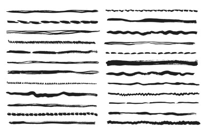 Pencil lines. Texture doodle freehand line strokes chalk scribble blac