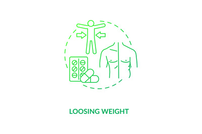 Losing weight concept icon