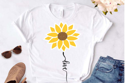 Sunflower SVG, Sunflower clipart, Sunflower cut file, Sunflower cricut