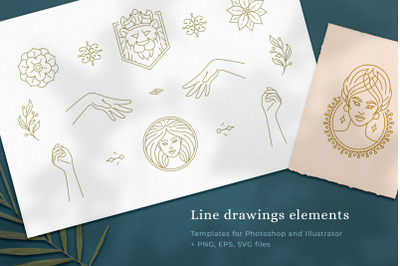 Logo Line Elements Collection