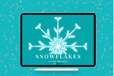 Snowflake Stamp Brushes for Procreate