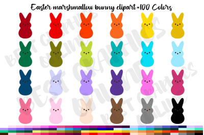 Marshmallow Bunny Easter Candy Clipart