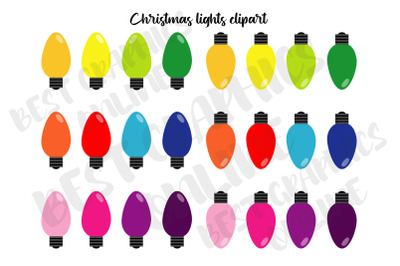 Christmas Tree Lights Holiday Clip Art
