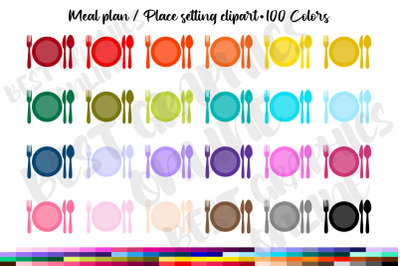 Meal Plan Planner Clipart Place Setting