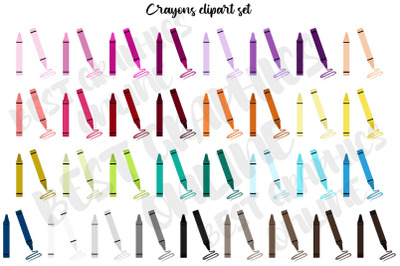 Colorful Crayons Clipart Bright Colors