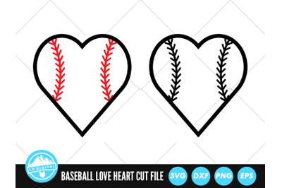 Baseball Love Heart SVG Files | Baseball Heart Cut Files