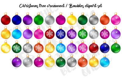Christmas Ornament Baubles Clipart