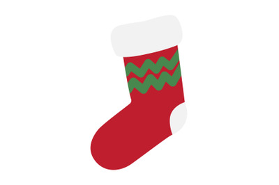 Christmas Red Sock Vector Illustration