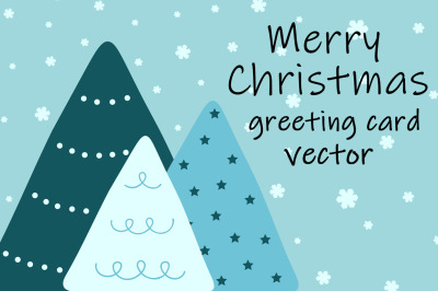 Merry Christmas postcard. Merry Christmas greeting card