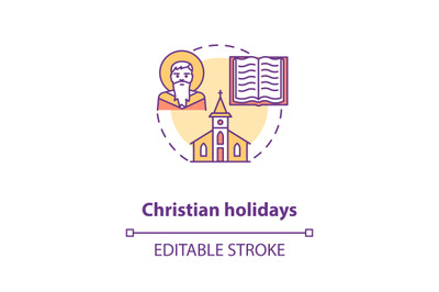 Christian holidays concept icon