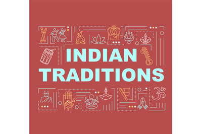 Indian traditions word concepts banner