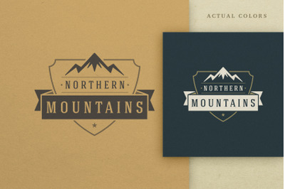 Vector Logo for Mountains Tourism