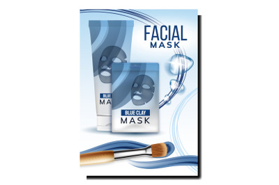 Facial Mask Cosmetician Promotional Poster Vector