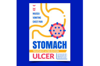 Stomach Ulcer Creative Promotional Poster Vector