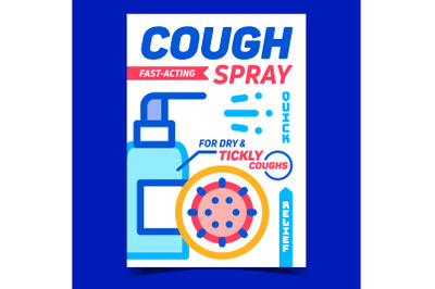 Cough Spray Creative Promotional Banner Vector