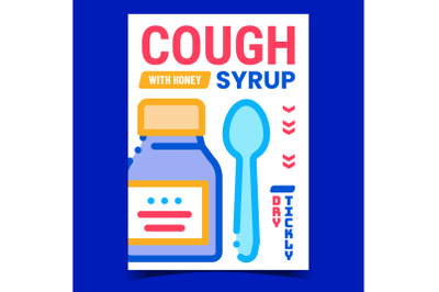 Cough Syrup Creative Promotional Banner Vector