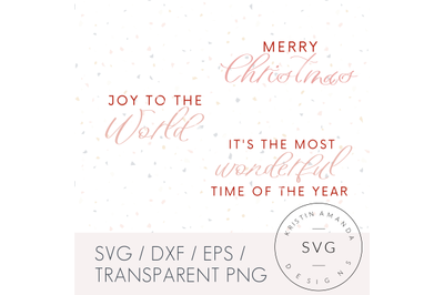 Modern Farmhouse Christmas Bundle SVG DXF EPS PNG Cut File  Cricut  Si