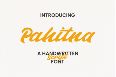 Pahitna Handwritten Script Font