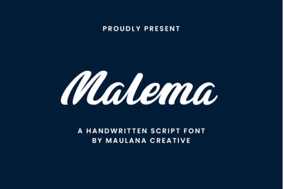 Malema Handwritten Script Font