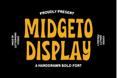 Midgeto Display - Handdrawn Font