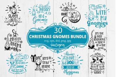 Christmas Gnome Quotes Svg Bundle