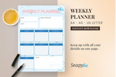 Weekly Planner | Printable