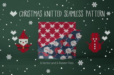 Christmas Knitted Seamless Pattern