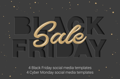 Black Friday &amp; Cyber Monday banners