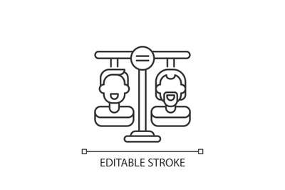 Equality land linear icon