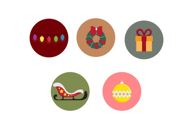 Gift Friend Christmas Icon Bundle