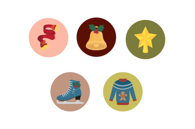 Bell Friend Christmas Icon Bundle