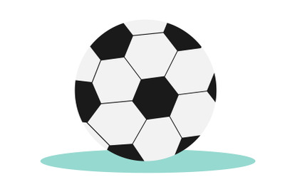 Soccer ball or football ball. Flat vector illustration, Ball isolated.