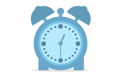 Alarm clock, flat vector illustration on white background.