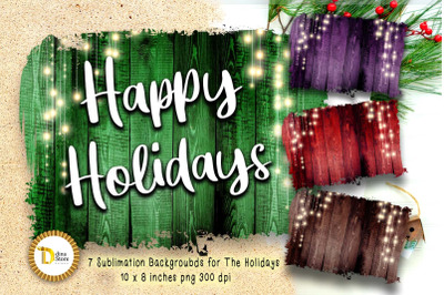 christmas &amp; the Holidays Sublimation Backgrounds with lights