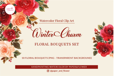 Winter Charm Floral Bouquet Set