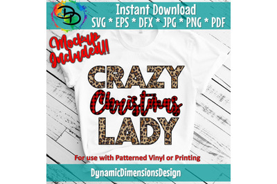 Crazy Christmas Lady svg, eps, png, dxf, cutting files for silhouette