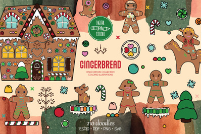 Colored Gingerbread Cookies | Boy &amp; Girl | Christmas Candy House