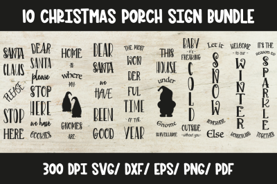 Christmas porch sign bundle SVG. Porch Sign SVG. Christmas SVG