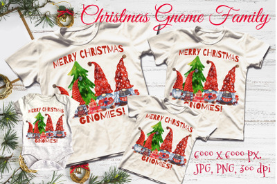 Christmas Gnome Family. Christmas family Clipart