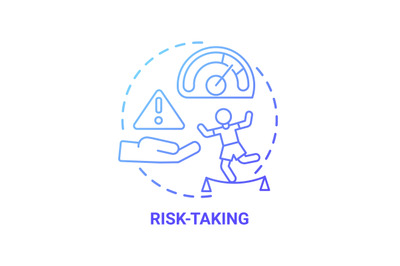 Risk taking concept icon