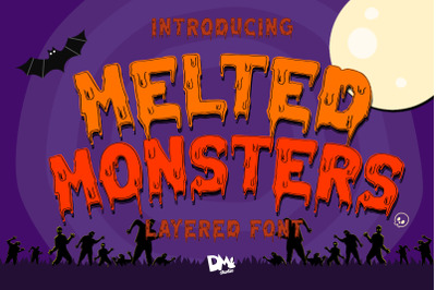 Melted Monster - Halloween Pack Layered Font